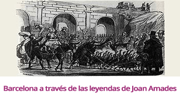 Ilustración de una escena de la edad media que simboliza una de las leyendas recogidas por Joan Amades