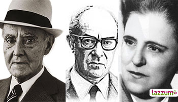 Retratos de los poetas J.V.Foix, Joan Vinyoli, Clementina Arderiu. 