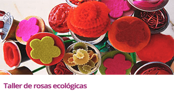 Rosas ecológicas hechas a partir de materiales para reciclar: hueveras, cápsulas de café...